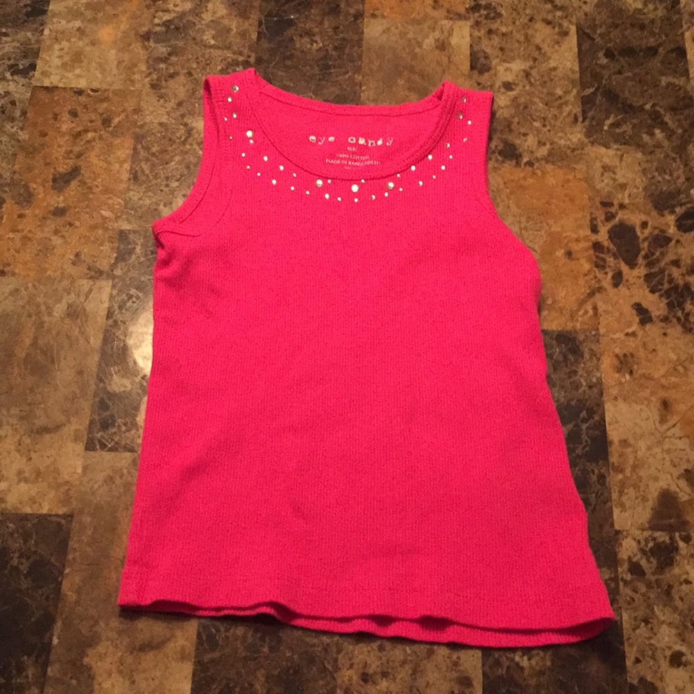 Pink girls tank top size 4!